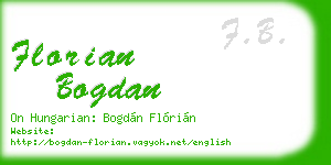 florian bogdan business card